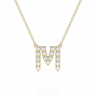 Initial Diamond Necklace 0.33 CTW 18K Gold Vermeil Real Diamond - Le Bezel 