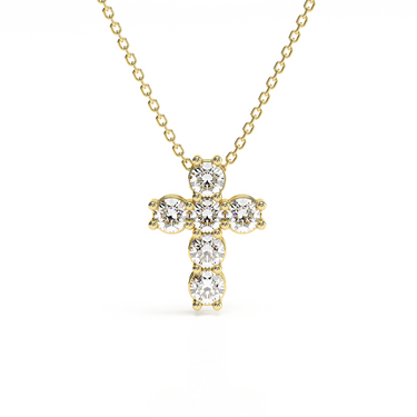 Cross Diamond Necklace 0.6 CTW - Le Bezel 