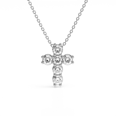 Cross Diamond Necklace 0.6 CTW - Le Bezel 