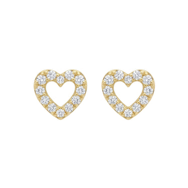 0.1 CTW Diamond Heart Stud Earrings Earring - Beyon Diamond