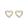 0.1 CTW Diamond Heart Stud Earrings Earring - Beyon Diamond