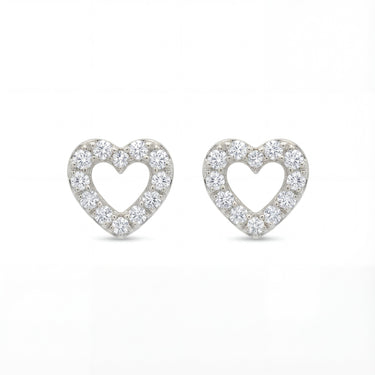 0.1 CTW Diamond Heart Stud Earrings Earring - Beyon Diamond