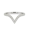 0.2 CTW Curved Pavé V - Shape Wedding Band - Beyon Diamond