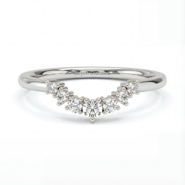 0.2 CTW Round - Cut V - Shape Wedding Band - Beyon Diamond