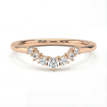 0.2 CTW Round - Cut V - Shape Wedding Band - Beyon Diamond