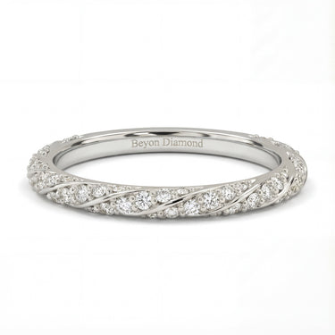 0.3 CTW Twisted Pavé Wedding Band - Beyon Diamond