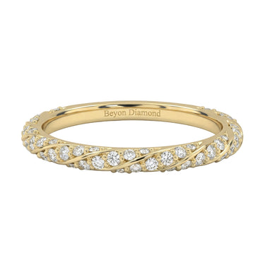 0.3 CTW Twisted Pavé Wedding Band - Beyon Diamond