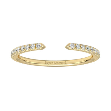 0.3 CTW Wide - Open Pavé Wedding Band - Beyon Diamond