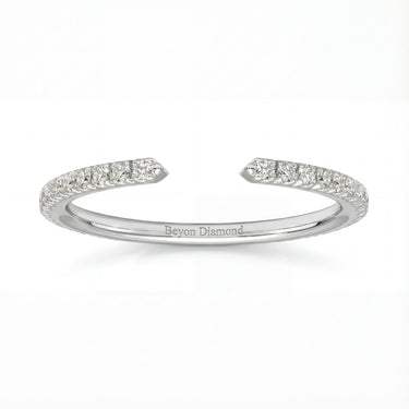 0.3 CTW Wide - Open Pavé Wedding Band - Beyon Diamond