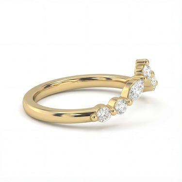 0.4 CTW Curved Marquise Pavé Wedding Band - Beyon Diamond