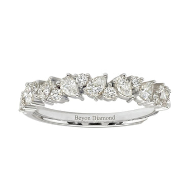 0.9 CTW Pear - Cut Eternity Wedding Band - Beyon Diamond