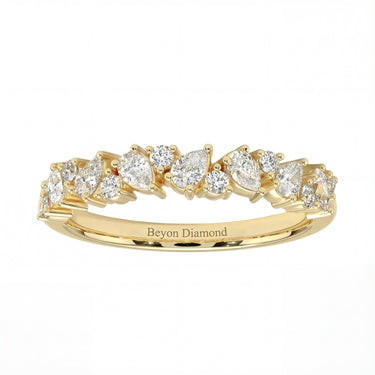 0.9 CTW Pear - Cut Eternity Wedding Band - Beyon Diamond