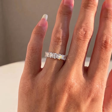 East West Heart Cut Diamond Wedding Band