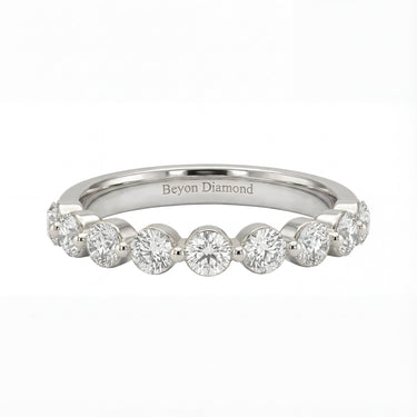 1.0 CTW Bezel - Set Round - Cut Eternity Wedding Band - Beyon Diamond