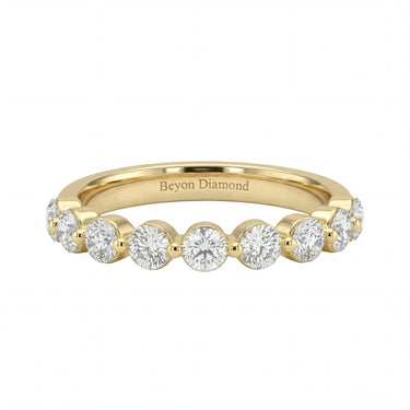 1.0 CTW Bezel - Set Round - Cut Eternity Wedding Band - Beyon Diamond