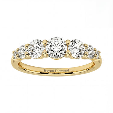 1.5 CTW Half Gradient Round Cut Eternity Band - Beyon Diamond