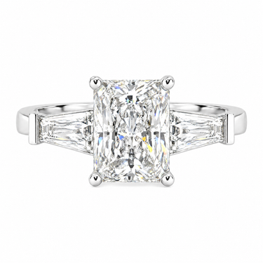 Vivienne Three Stone Radiant Cut Diamond Ring