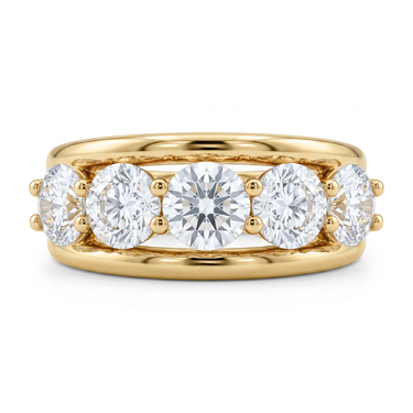 Vintage Graduated Round Cut Diamond Ring 2CTW