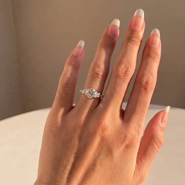 Round Cut Cluster Pave Ring