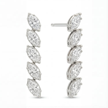 1.7 CTW Marquise Diamond Drop Earrings - Beyon Diamond