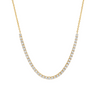 Diamond Half Tennis Necklace 14K 2CTW - Le Bezel