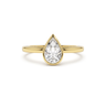 Bezel Pear Lab Grown Diamond Ring 0.75 - 1.50CTW - Le Bezel