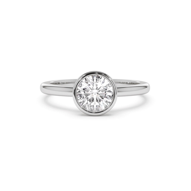 Bezel Round Lab Grown Diamond Ring 0.75 - 1.50CTW - Le Bezel