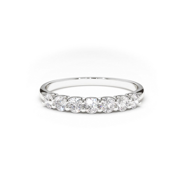 7 Stone Half Eternity Ring 0.45CTW - Le Bezel