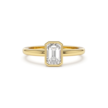 Bezel Emerald Lab Grown Diamond Ring 0.75 - 1.50CTW - Le Bezel