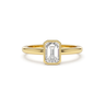 Bezel Emerald Lab Grown Diamond Ring 0.75 - 1.50CTW - Le Bezel