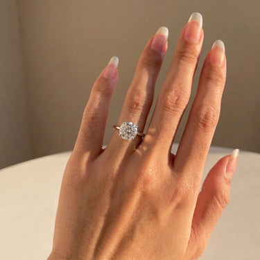 4 Prong Solitaire Round Cut Diamond Ring
