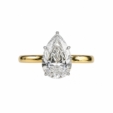 5 Prong Solitaire Pear Cut Diamond Engagement Ring