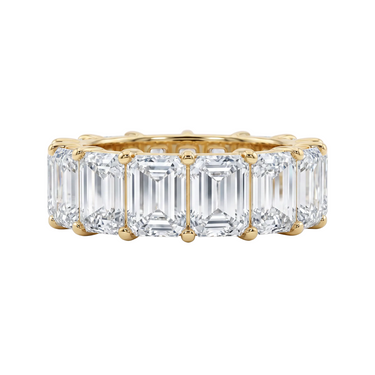 Emerald Cut Eternity Band in Prong Setting 3CTW