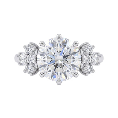 Round Cut Cluster Vintage Ring