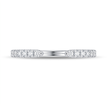 0.25CTW Open Pave Diamond Band Wedding Ring