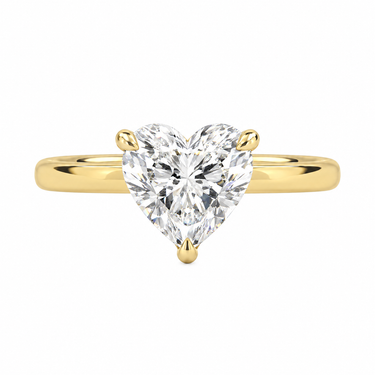3 Prong Solitaire Heart Cut Diamond Ring