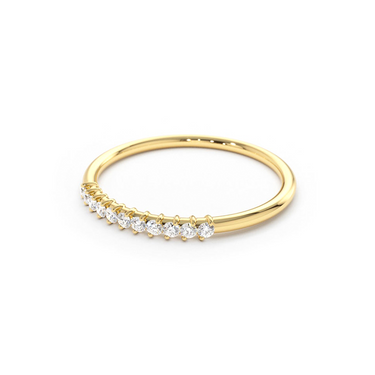 11 Stone Stackable Petite Diamond Ring 0.15CTW - Le Bezel