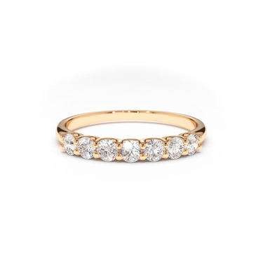 7 Stone Half Eternity Ring 0.45CTW - Le Bezel