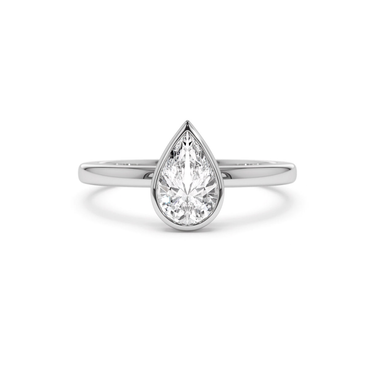 Bezel Pear Lab Grown Diamond Ring 0.75 - 1.50CTW - Le Bezel