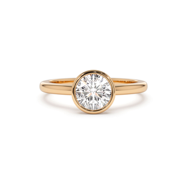 Bezel Round Lab Grown Diamond Ring 0.75 - 1.50CTW - Le Bezel
