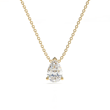 Pear Diamond Solitaire Necklace