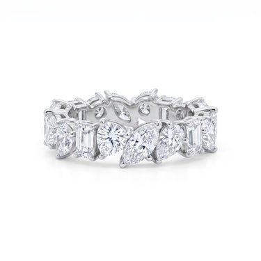 Alternating Mix Cut Diamond Wedding Band