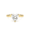 3 Prong Solitaire Heart Cut Diamond Ring - Beyon Diamond