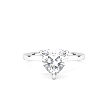 3 Prong Solitaire Heart Cut Diamond Ring - Beyon Diamond