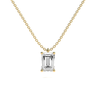 Emerald Diamond Pendant Necklace - Le Bezel 