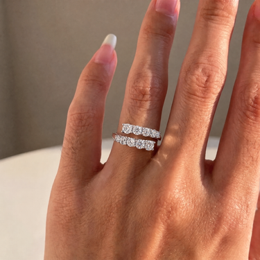 Round Diamond Pavé Spiral Open Ring Diamond Wedding Ring