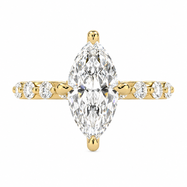Marquise Cut With Round Side Stone Engagement Ring