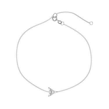 Solitaire Trillion Cut Diamond Bracelet in Three Prong Setting - Le Bezel 
