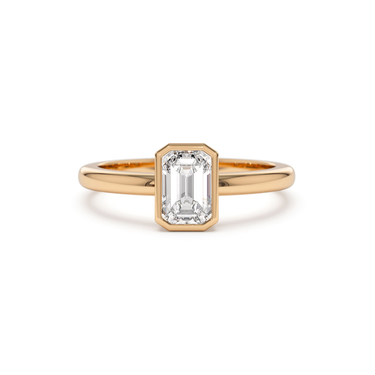 Bezel Emerald Lab Grown Diamond Ring 0.75 - 1.50CTW - Le Bezel