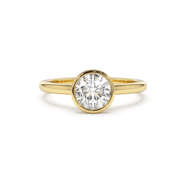 Bezel Round Lab Grown Diamond Ring 0.75 - 1.50CTW - Le Bezel